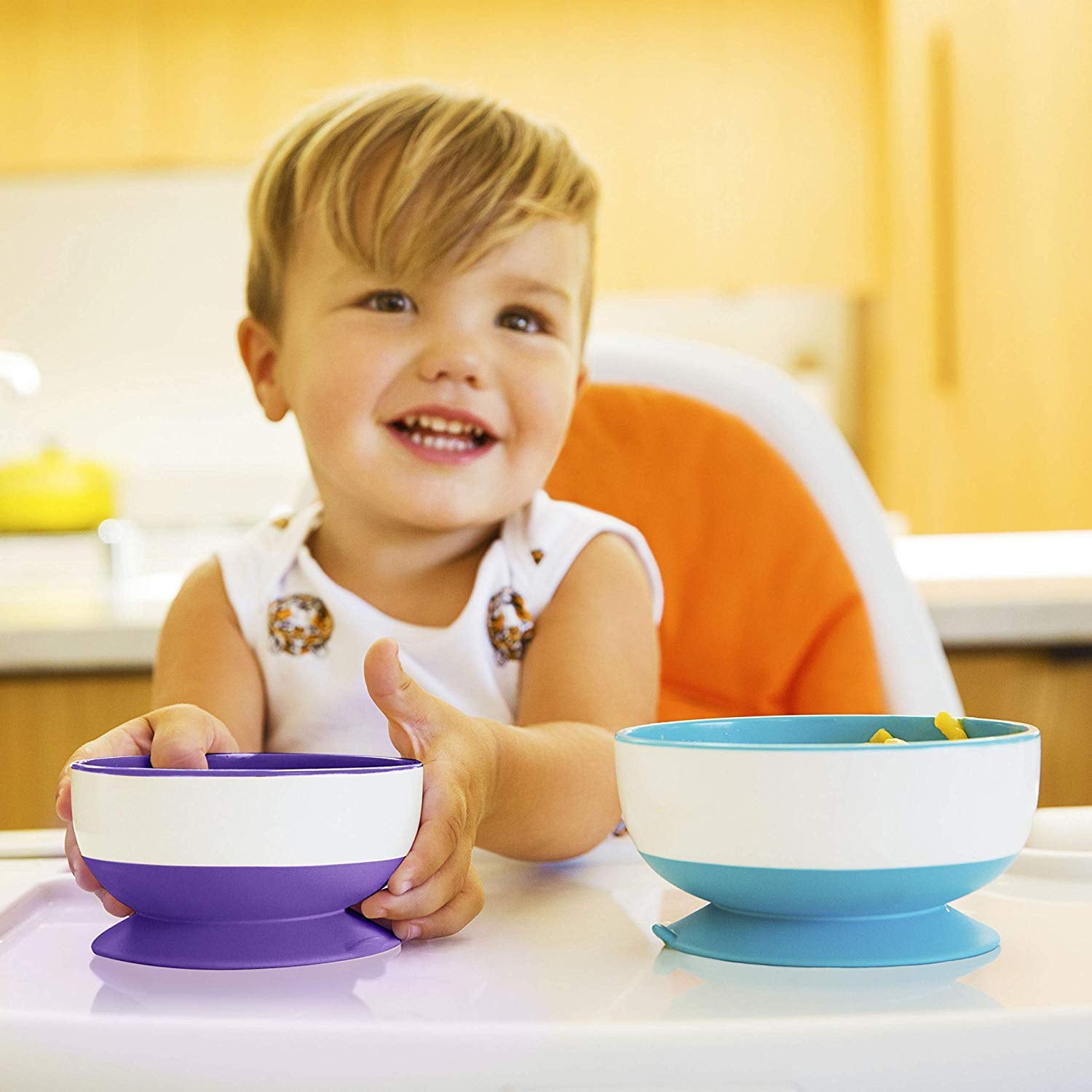 Munchkin Stay Put Suction Bowl,Purple, Green & Blue 3 Pack