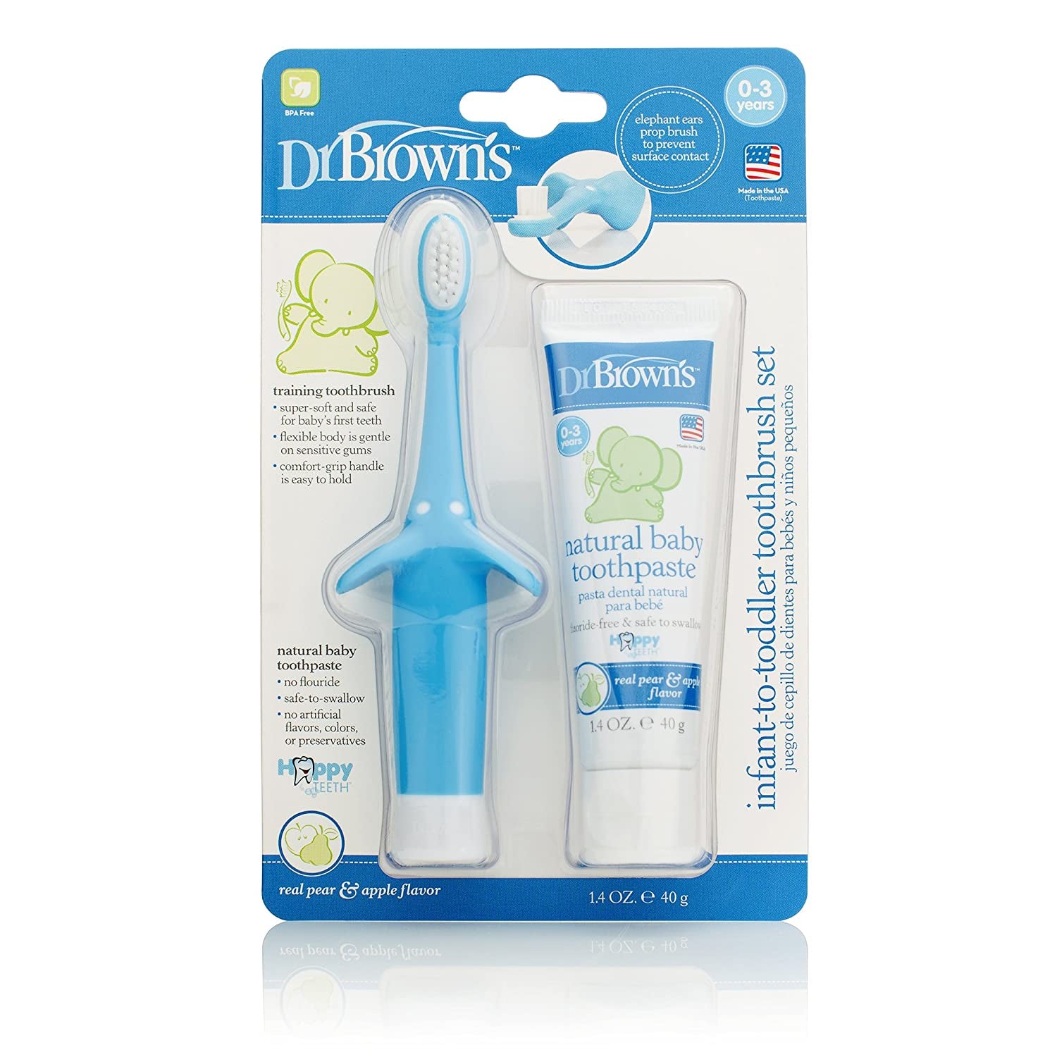 Dr Browns Infant-to-Toddler Toothbrush Set, 1.4 Ounce