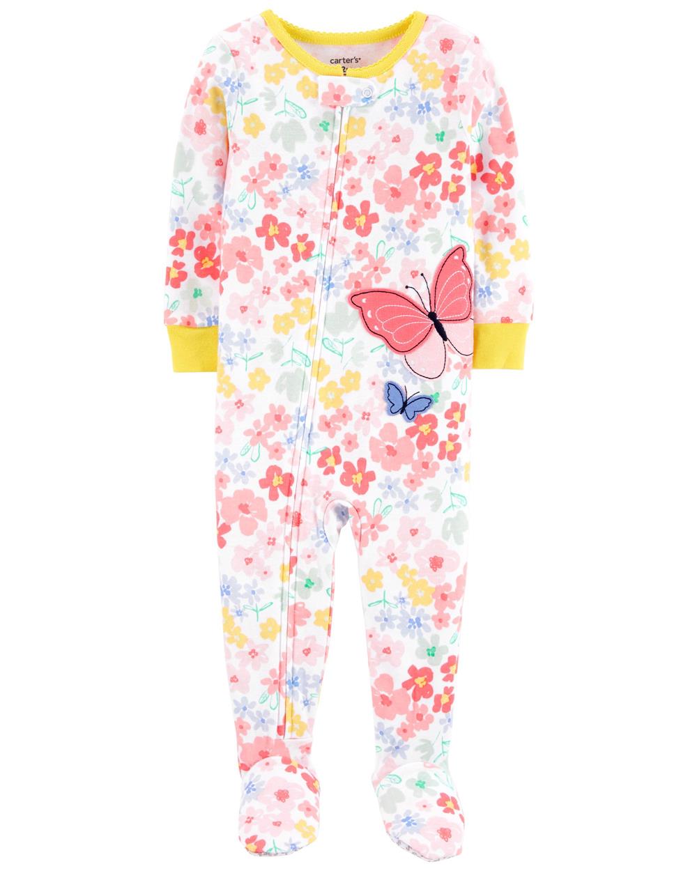 Carters Girls 12-24 Months Butterfly Cotton Sleeper