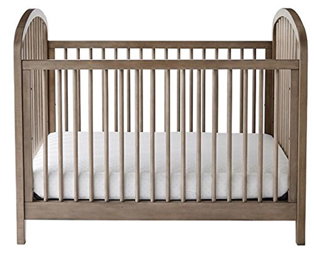 Kolcraft 3-in-1, Easy-to-Assemble, Elston Convertible Crib - Built-In Hardware, Antique Greige