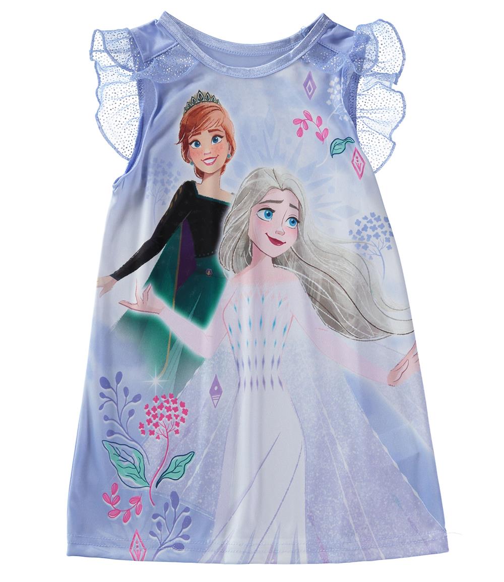 Disney Girls 2T-4T Frozen Anna and Elsa Sleeveless Nightgown