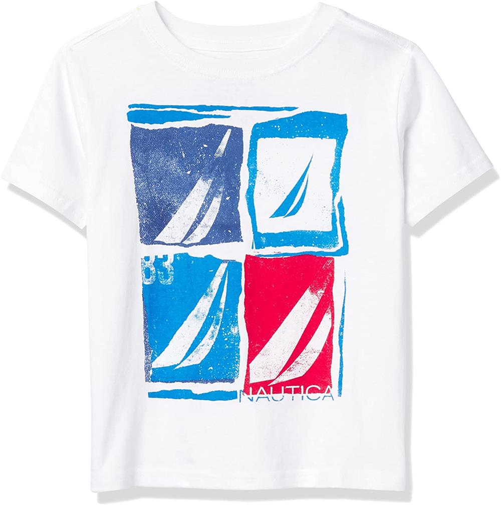 Nautica Boys 4-7 Tile Logo T-Shirt