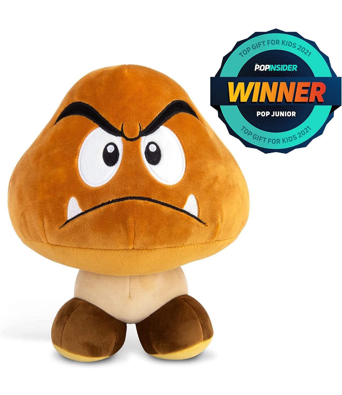 TOMY Club Mocchi- Mocchi- Super Mario Goomba Mega Plush Toy, 15 inch