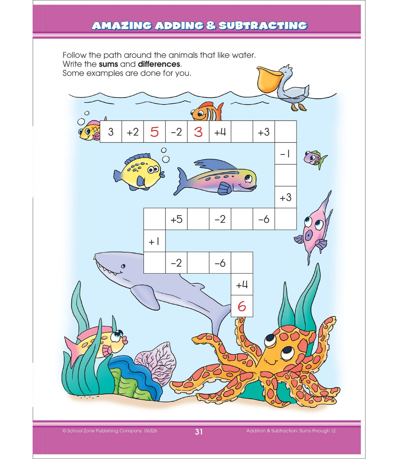 School Zone Big Math Grade 1-2 Workbook