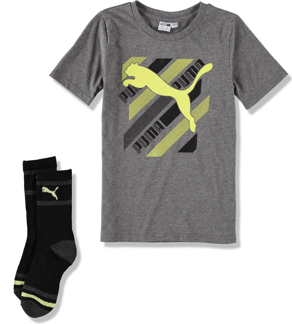 PUMA Boys 8-20 Graphic T-Shirt With Socks