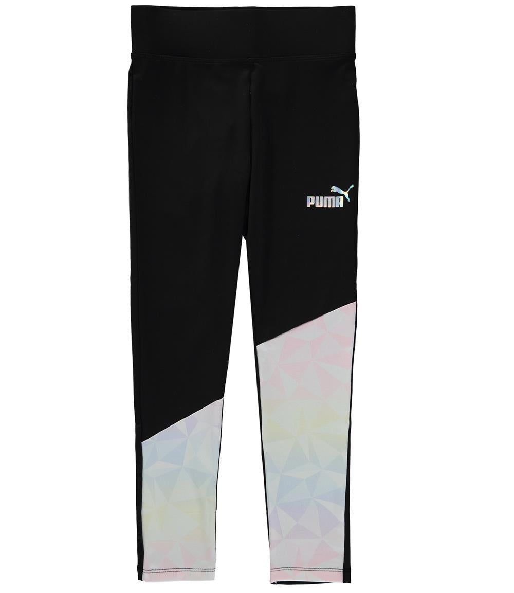 PUMA Girls 4-6X Logo Colorblock Legging