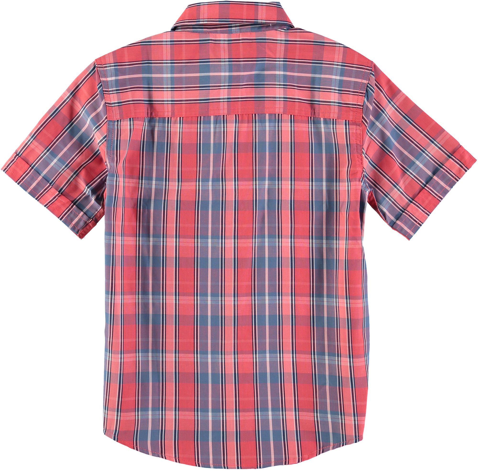 Nautica Boys 8-20 Plaid Short Sleeve Woven Shirt