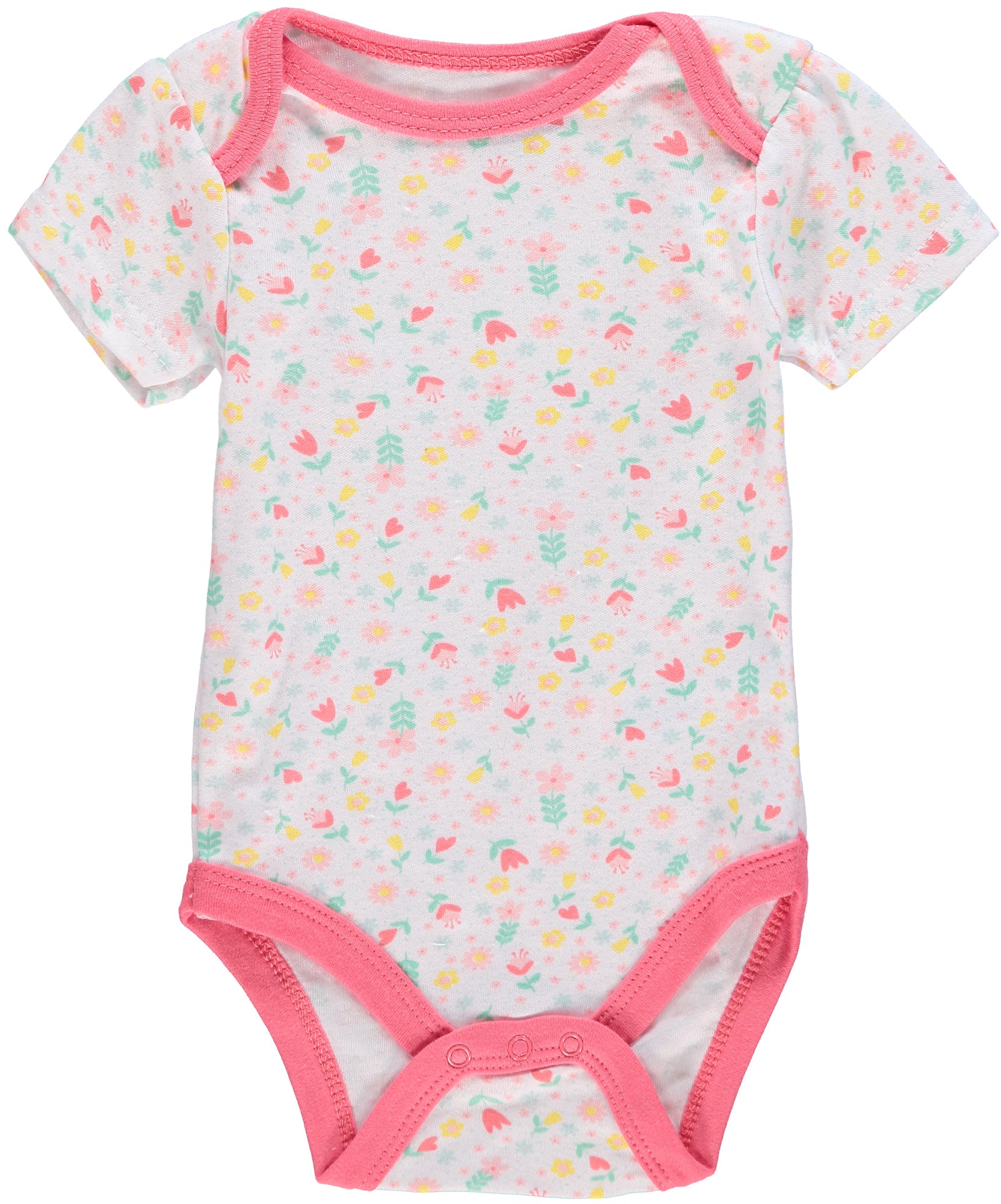 Bon Bebe Girls 0-9 Months Floral Bodysuit Pant Set with Bib