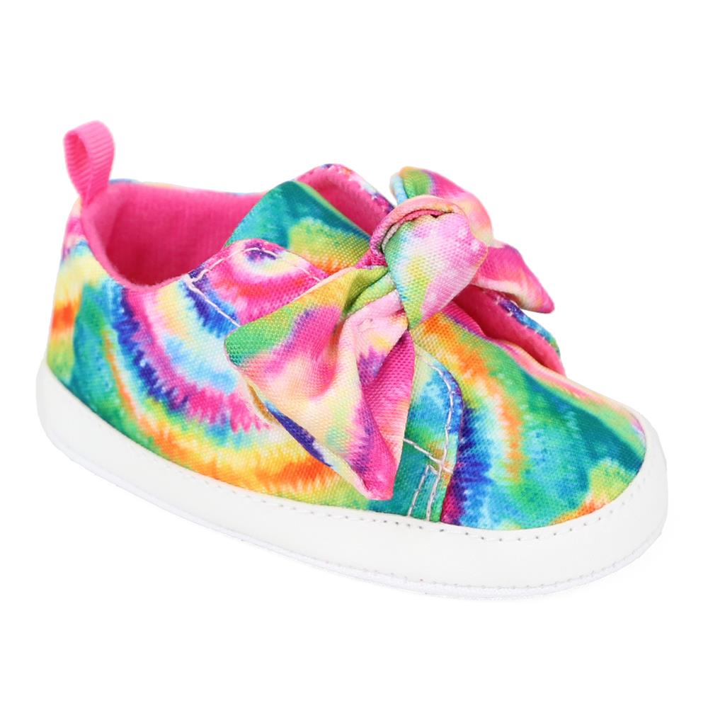 Stepping Stones Girls 0-9 Months Tie Dye Bow Sneaker