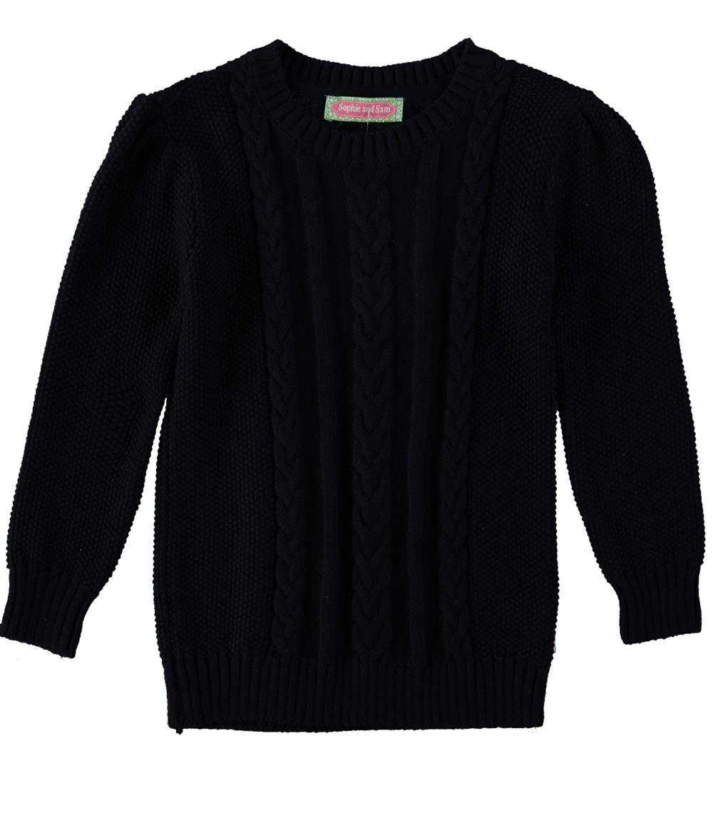 Sophie and Sam Girls 4-6X Cable Knit Pullover Sweater