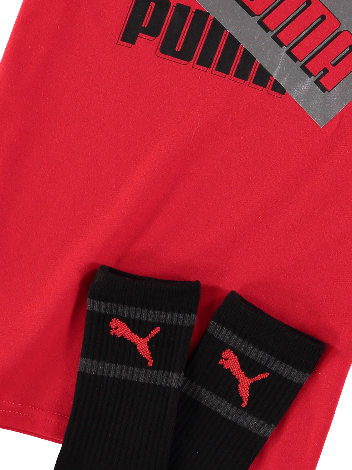 PUMA Boys 8-20 Graphic T-Shirt With Socks