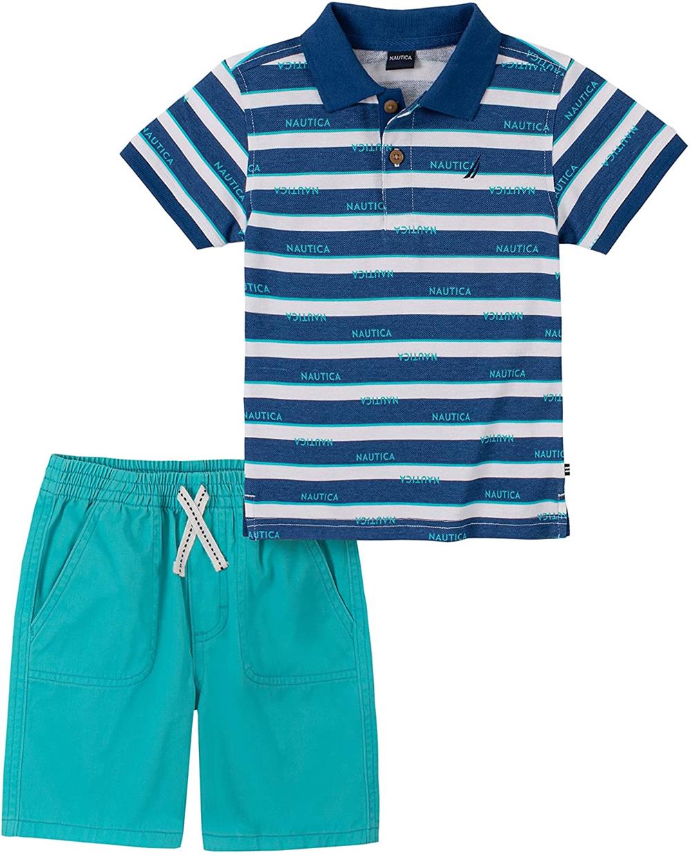 Nautica Boys 4-7 Polo Short Set