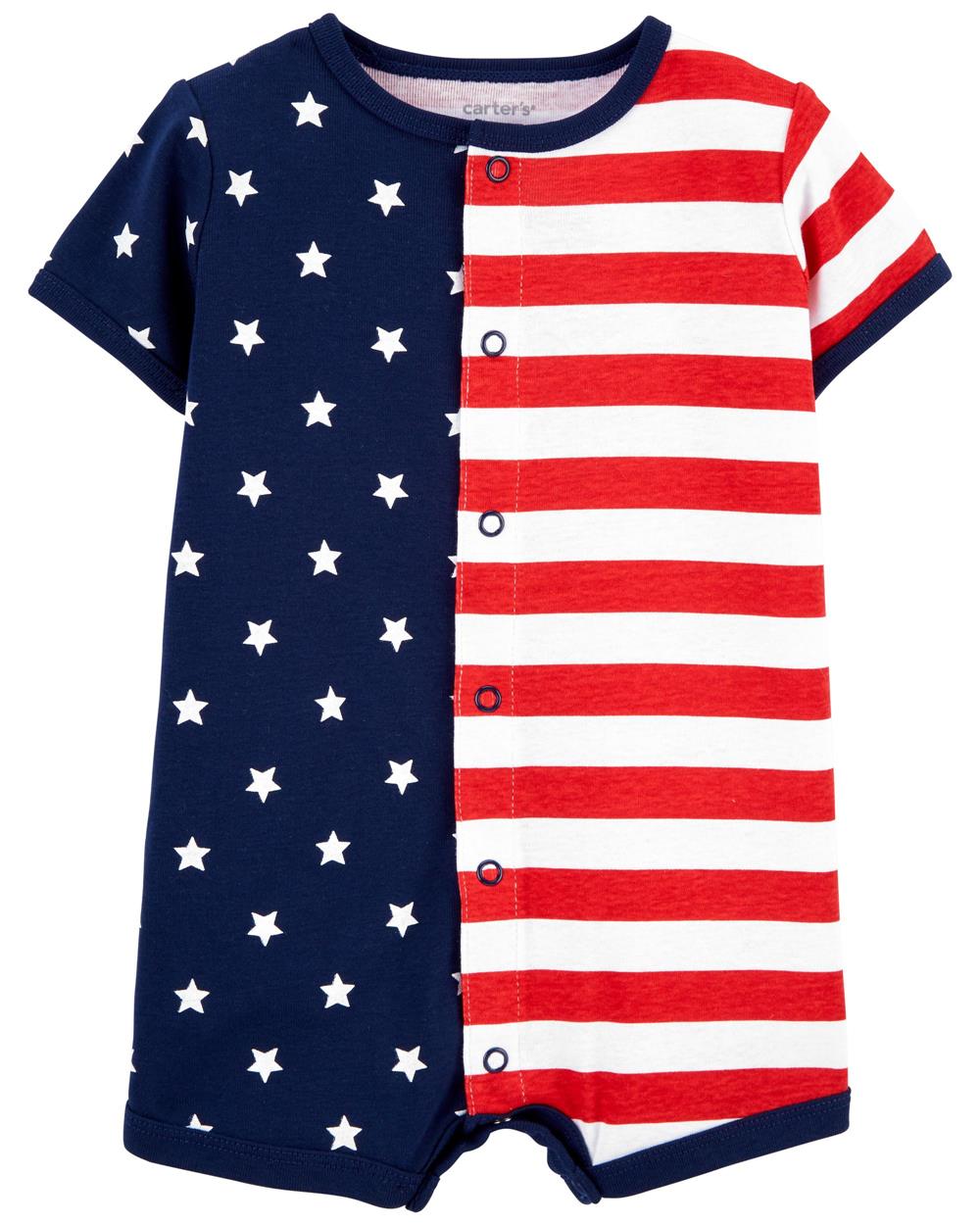 Carters Boys 0-24 Months USA Flag Romper