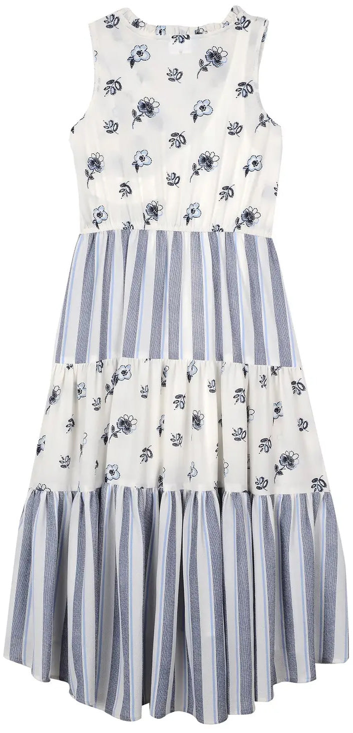 Pastourelle by Pippa & Julie Girls 4-6X Long Printed Crepe Dress