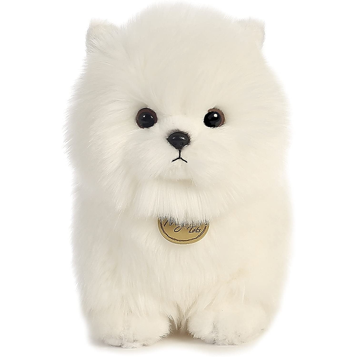 Aurora World Miyoni Pompom Pup Plush - White, 9 inches