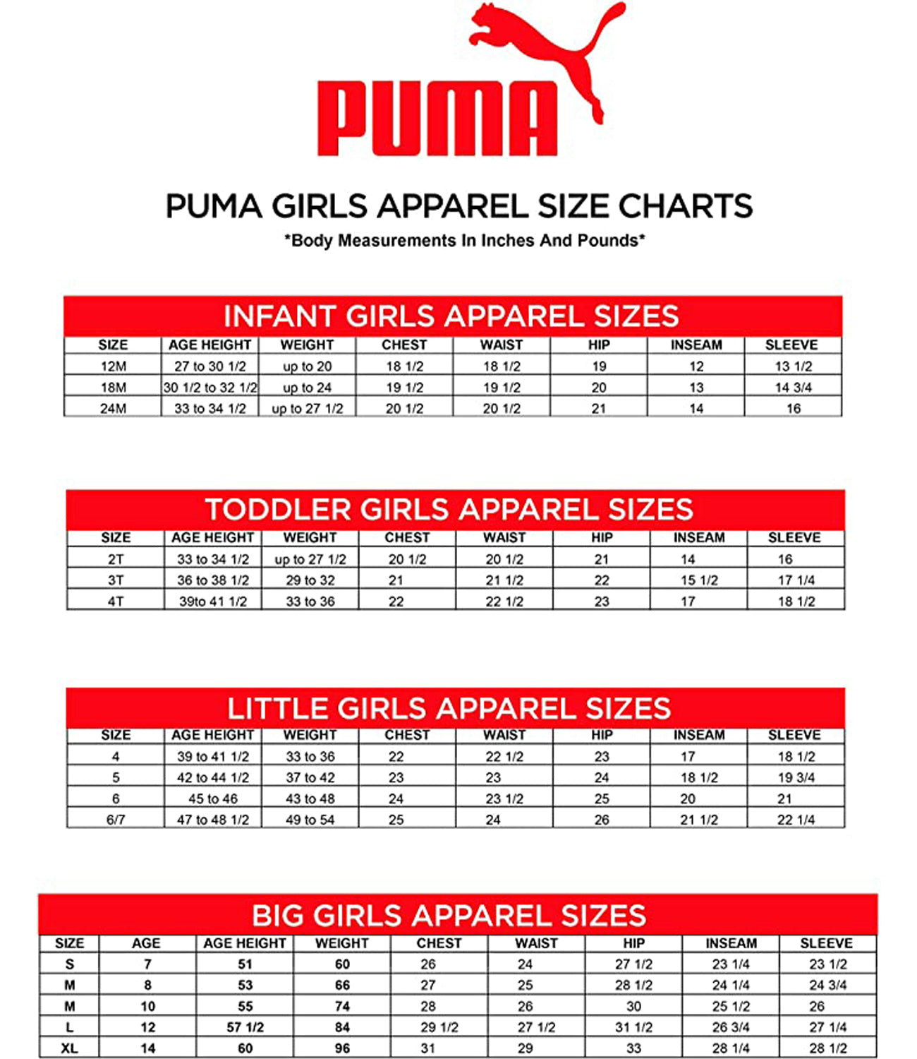 PUMA Girls 4-6X All Over Print Logo Short