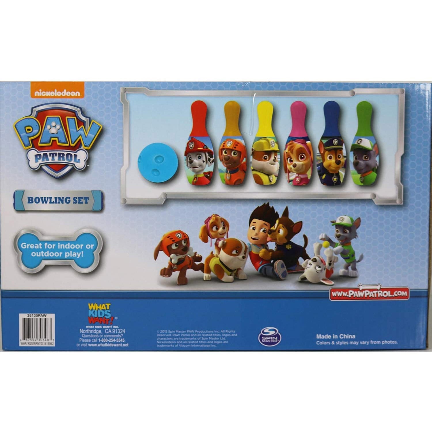 Nickelodeon Paw Patrol Bowling Set