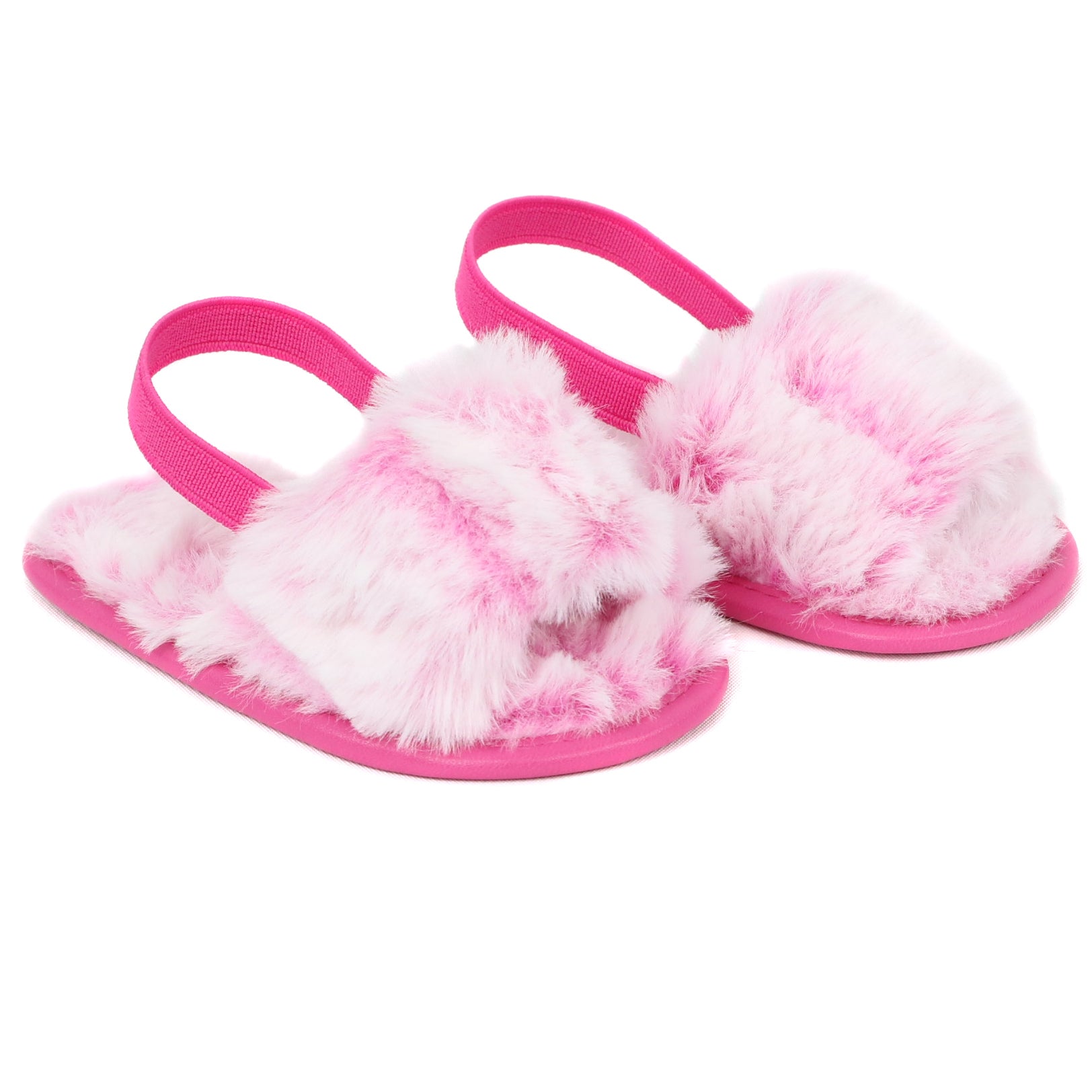 Stepping Stones Girls 0-9 Months Fur Strap Slide Sandal