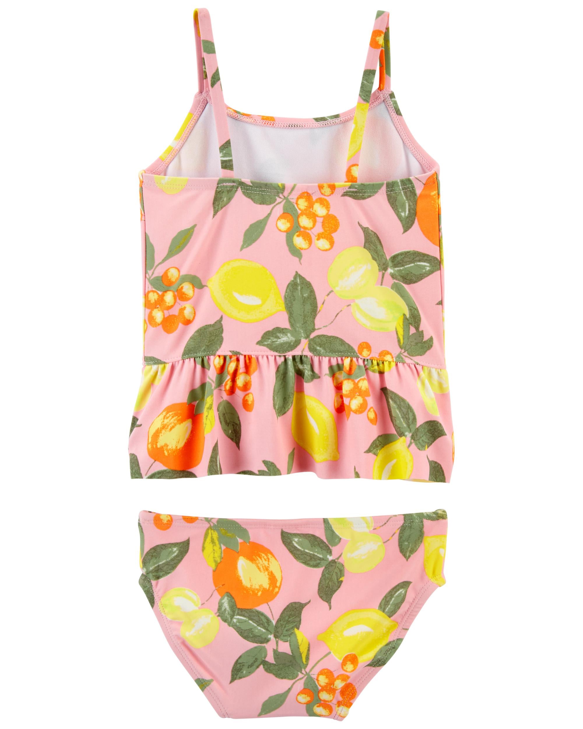 Osh Kosh Girls 2T-4T Lemon Ruffle Tankini