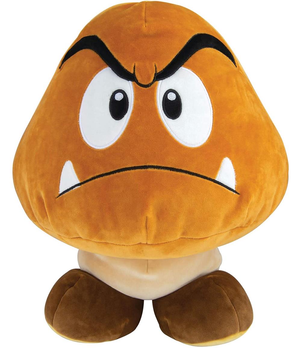 TOMY Club Mocchi- Mocchi- Super Mario Goomba Mega Plush Toy, 15 inch