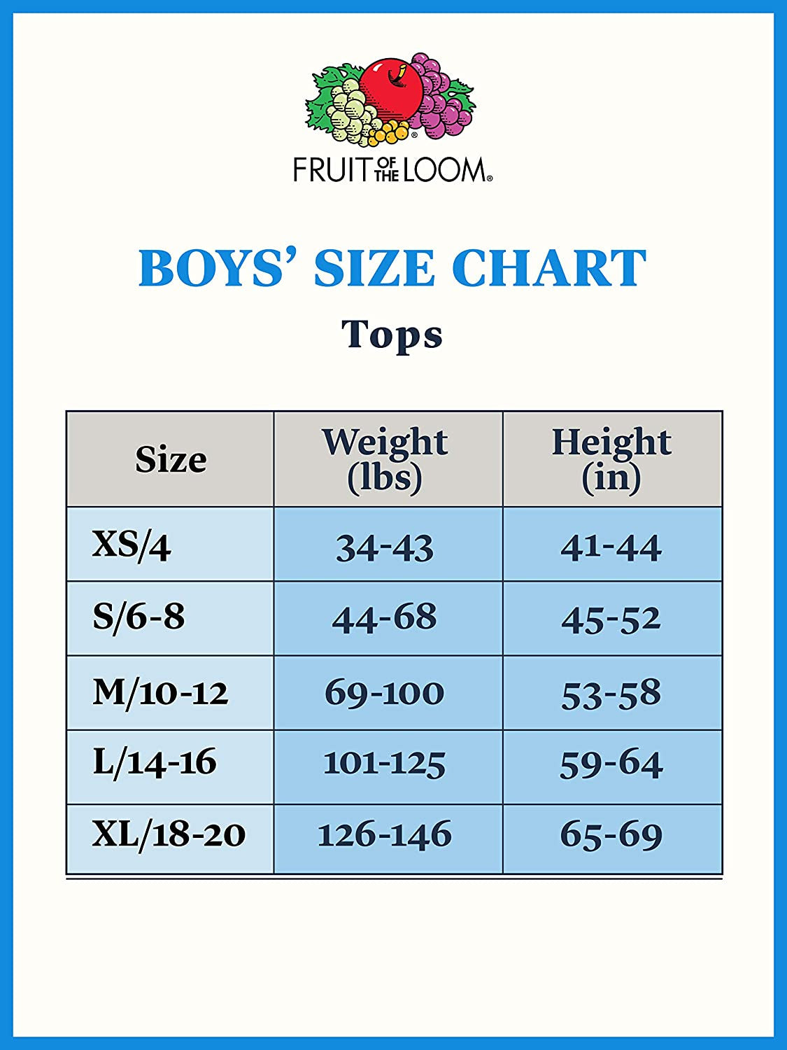 Fruit of the Loom Boys 4-20 7-Pack T-Shirt