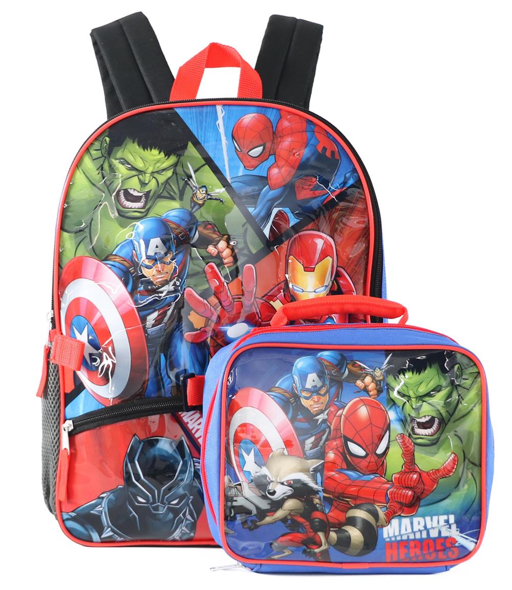 Marvel Heroes Backpack with Lunchbox