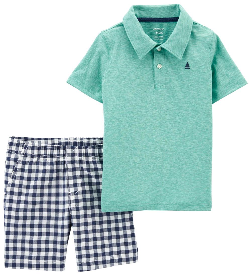 Carters Boys 2T-4T Polo Short Set