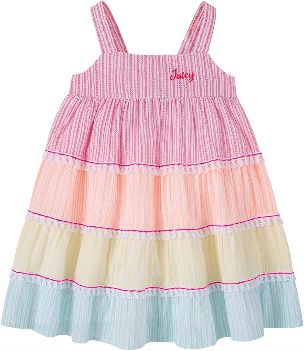 Juicy Couture Girls 4-6X Tier Poplin Dress