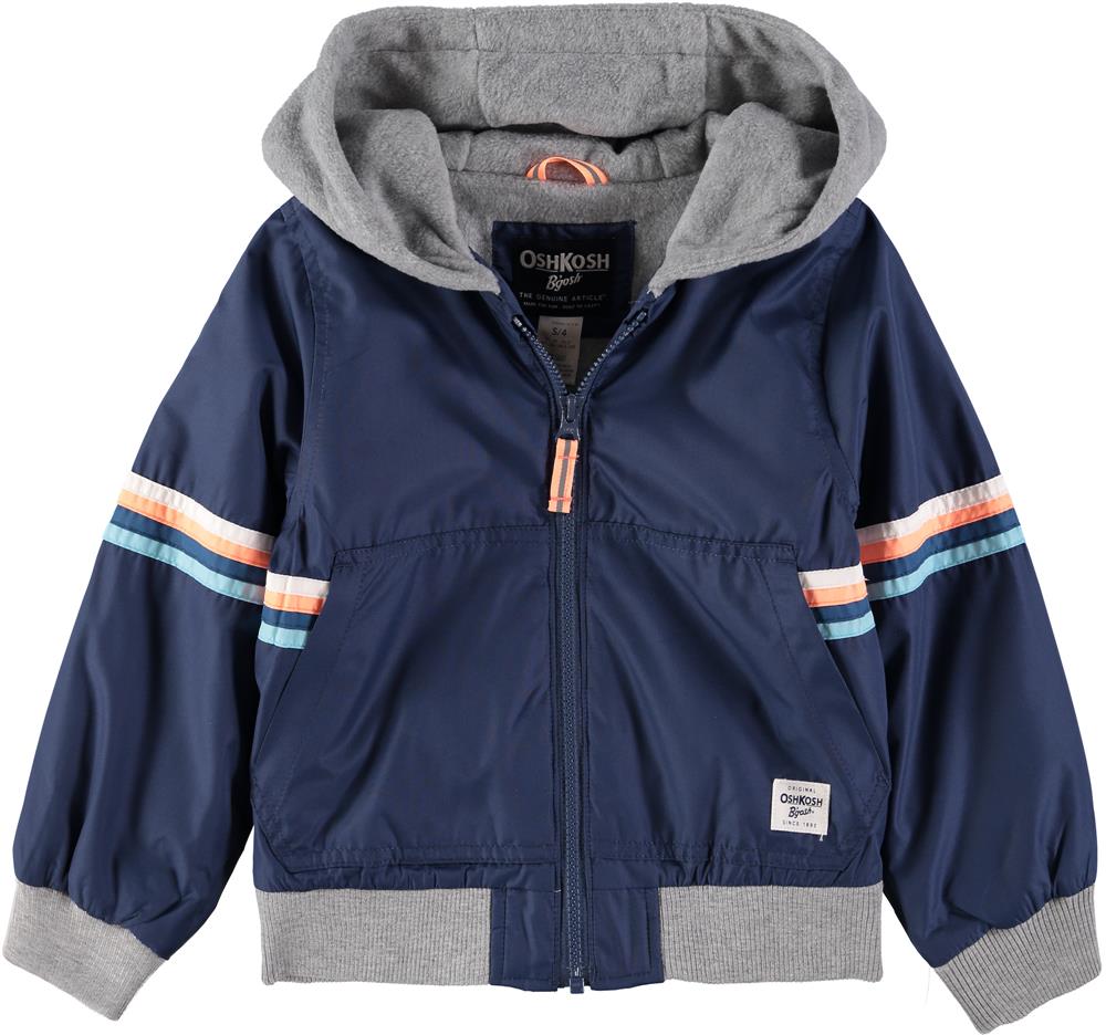 Osh Kosh Boys 4-7 Stripe Hood Jacket