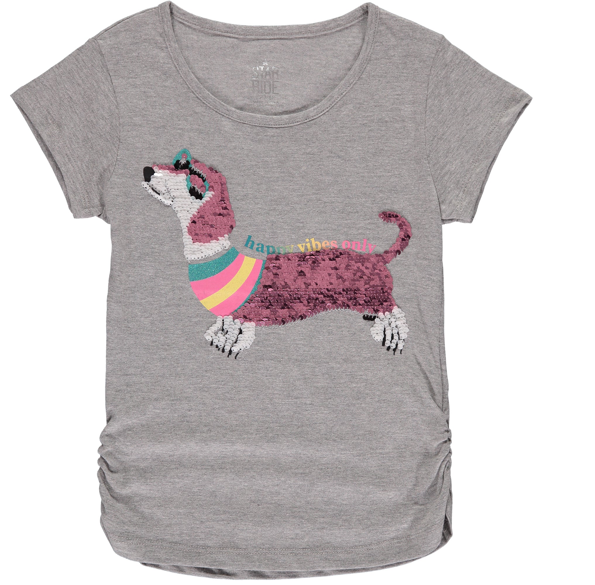 Star Ride Girls 7-16 Puppy Flip Sequin T-Shirt