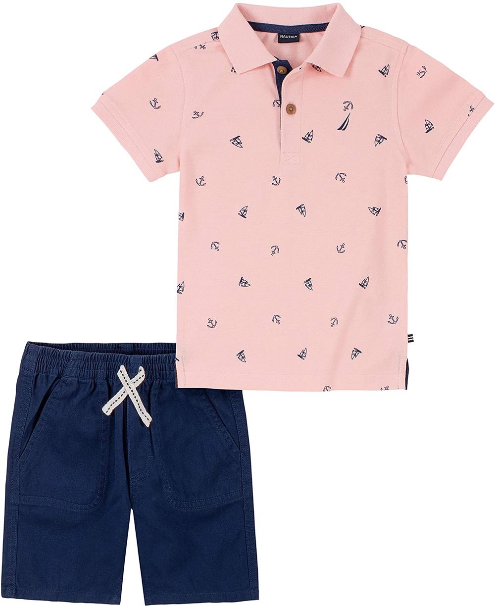 Nautica Boys 2T-4T Polo Short Set