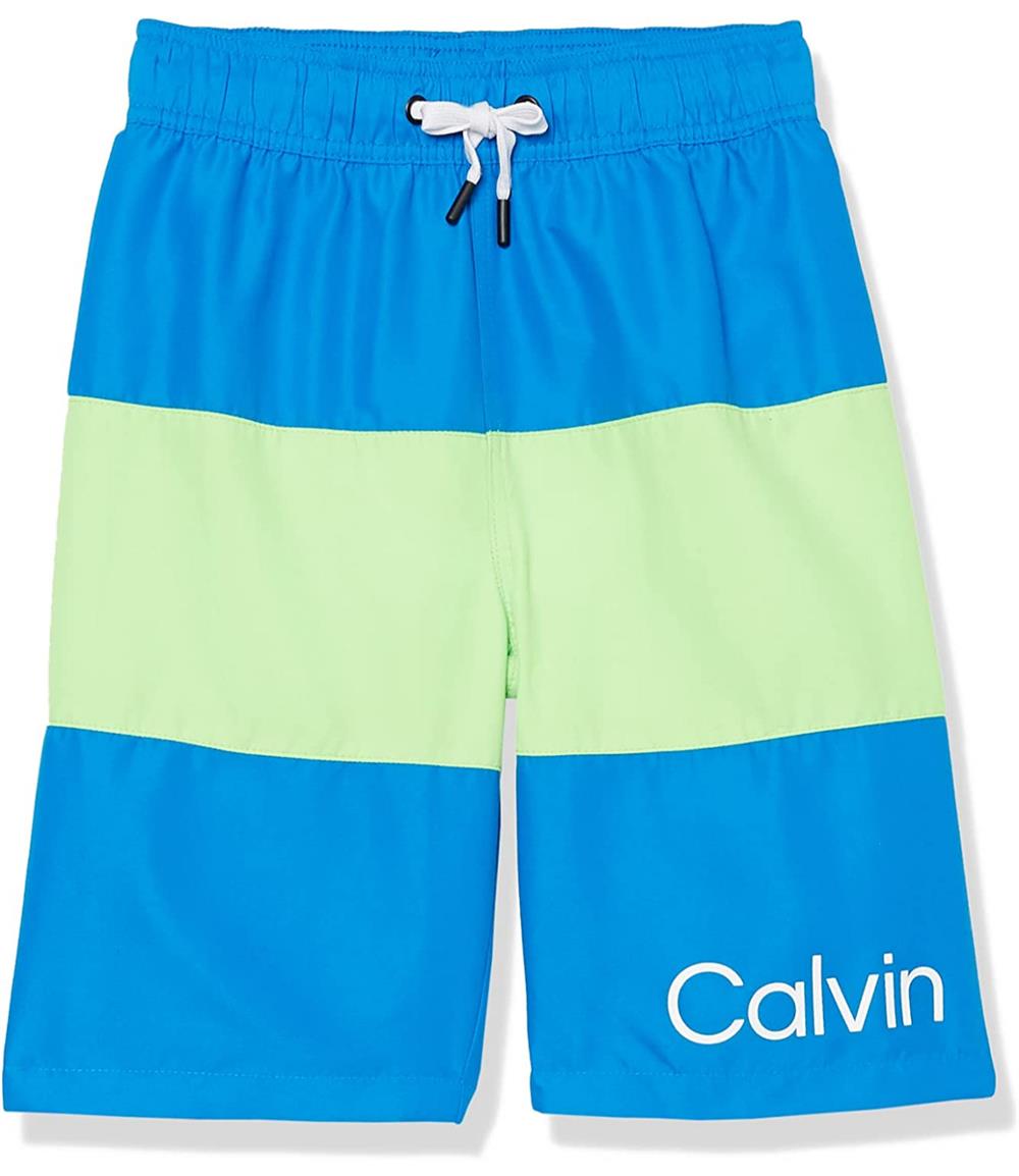 Calvin Klein Boys 8-20 Colorblock Stripe Swim Short