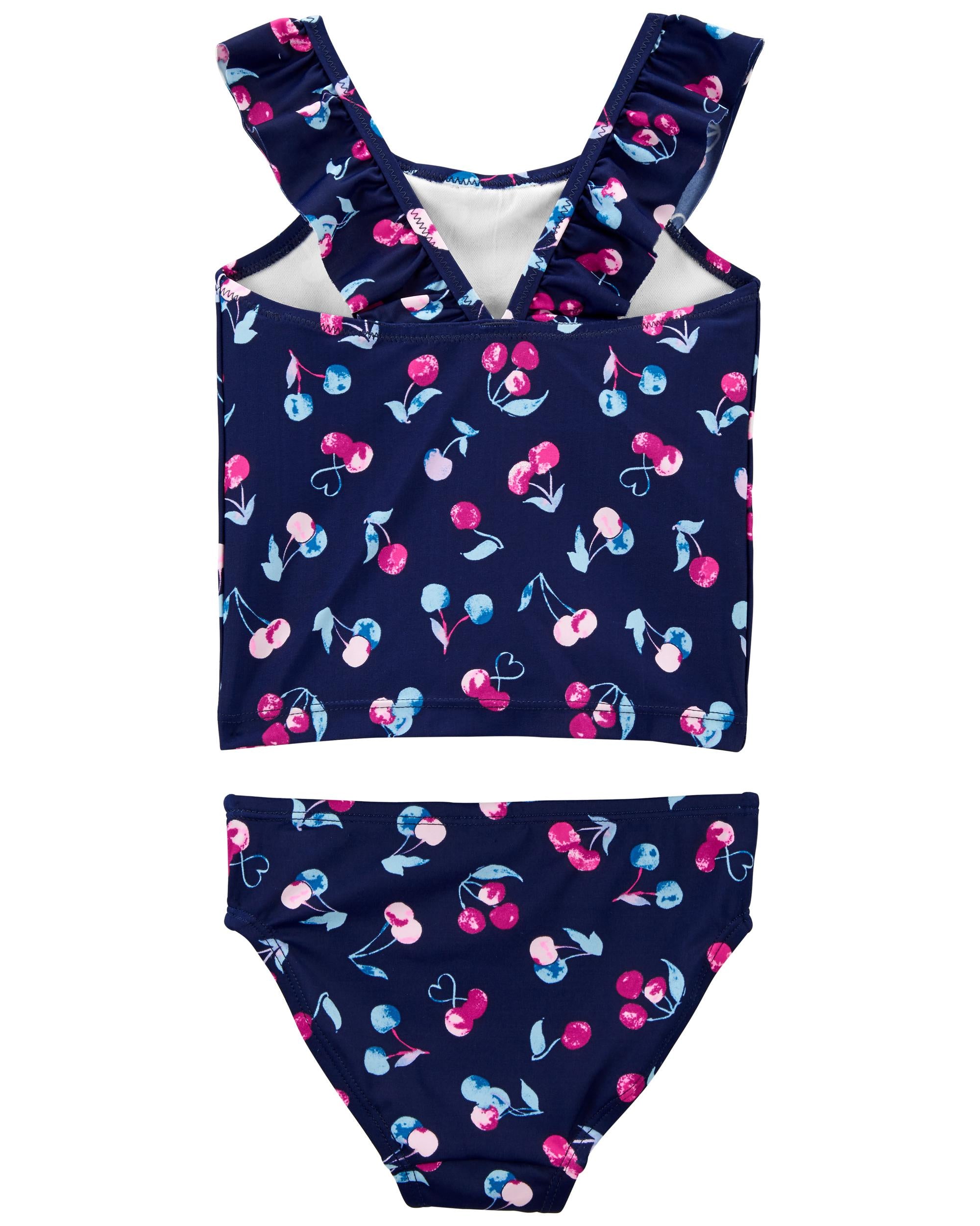 Osh Kosh Girls 2T-4T Cherry Tankini