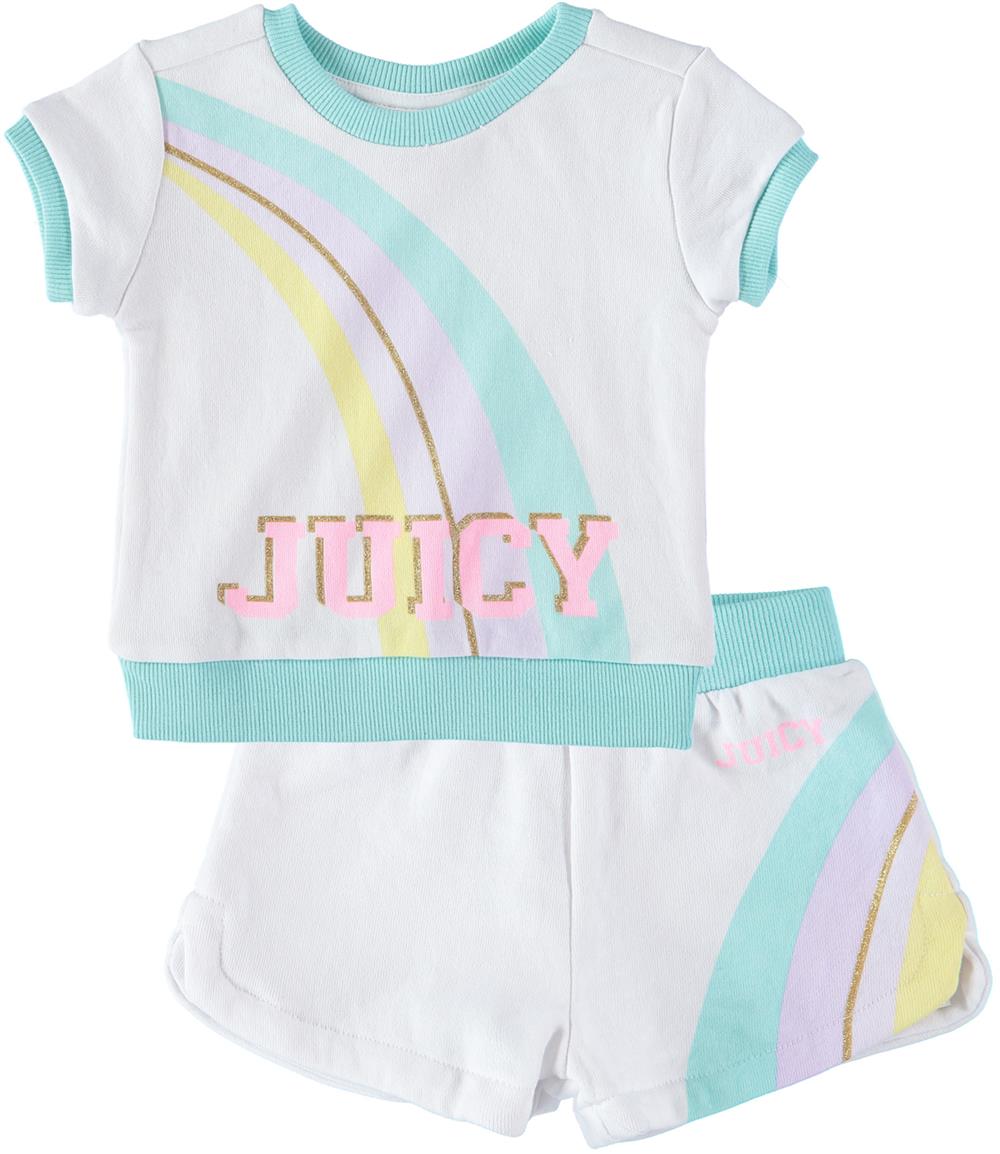 Juicy Couture Girls 2T-4T 2-Piece Rainbow Short Set