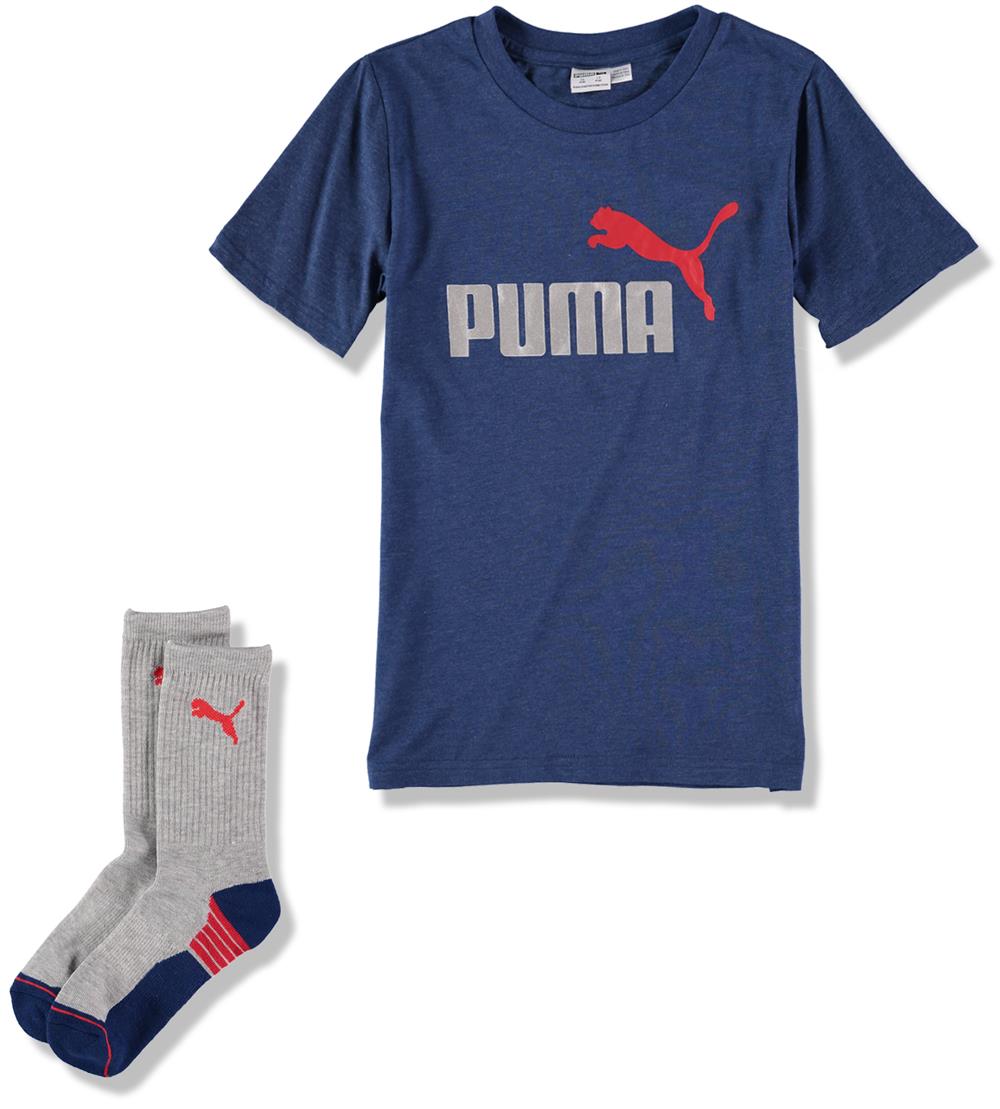 PUMA Boys 8-20 Graphic T-Shirt With Socks