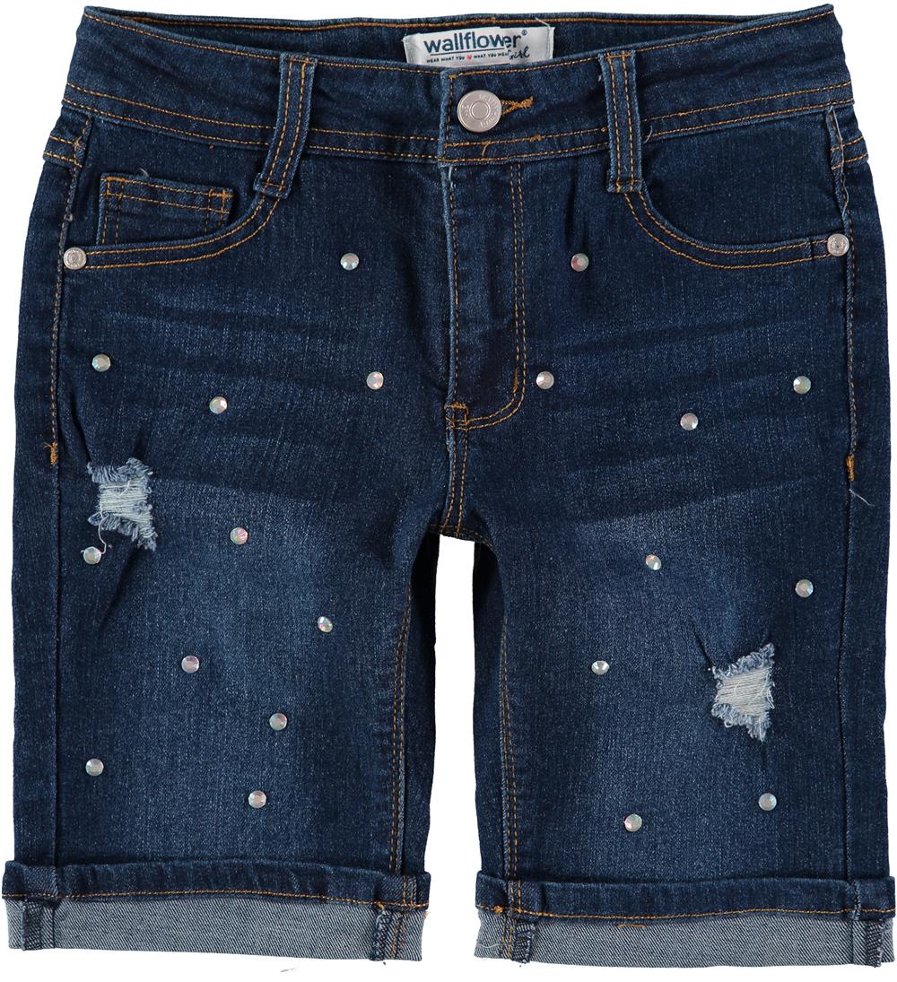 WallFlower Girls 7-16 Denim Bike Shorts