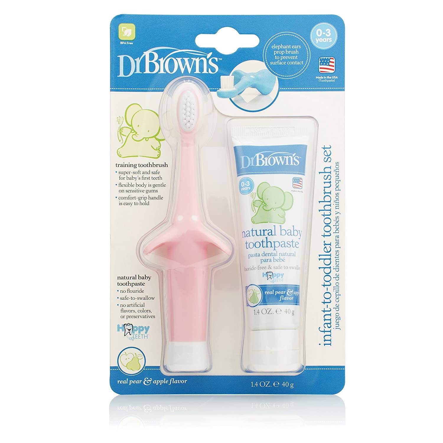 Dr Browns Infant-to-Toddler Toothbrush Set, 1.4 Ounce