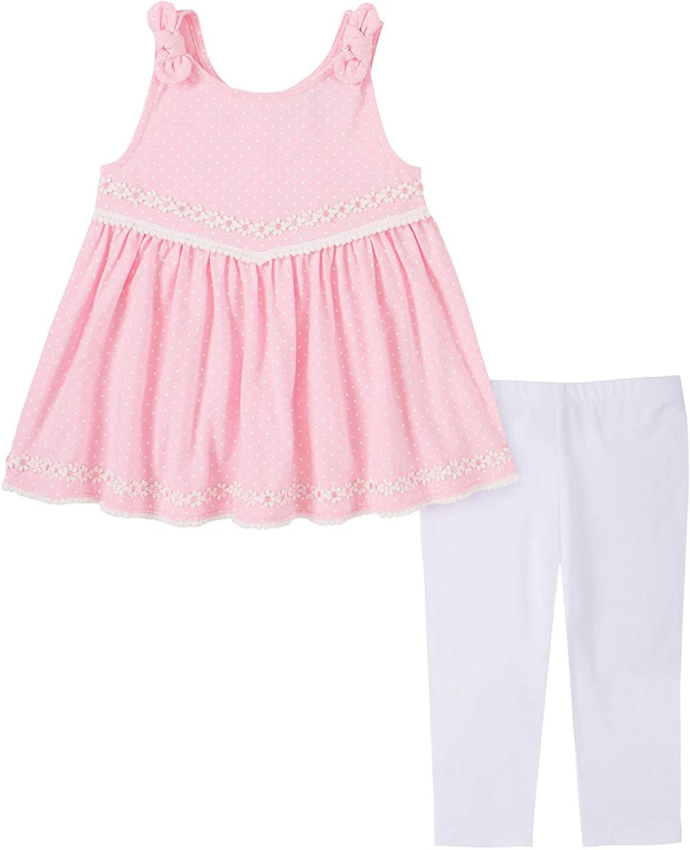 Kids Headquarters Girls 2T-4T Bow Pom Legging Set