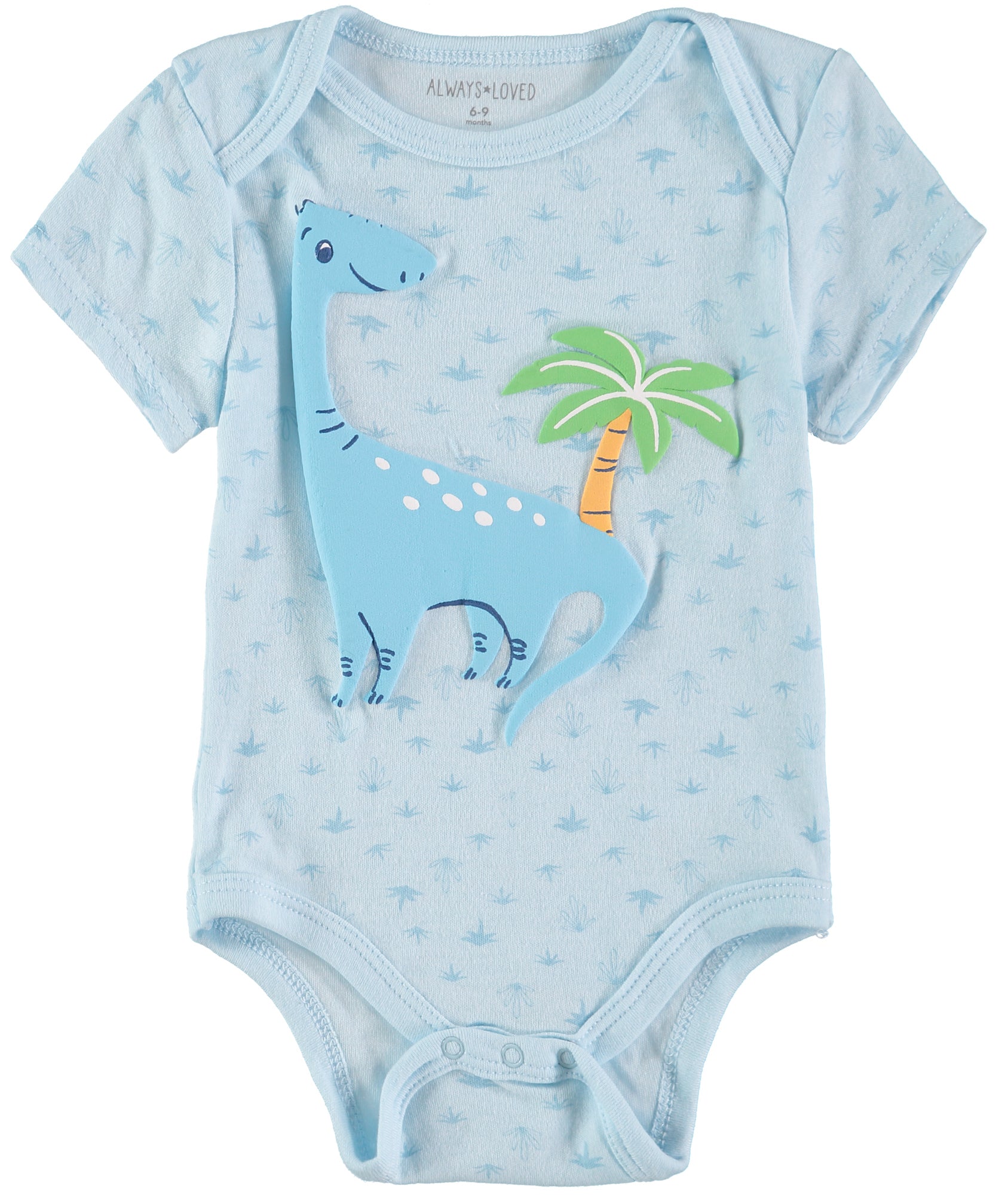 Always Loved Boys 0-9 Months Dinosaur 4-Piece Bodysuit Pant Outfit Set