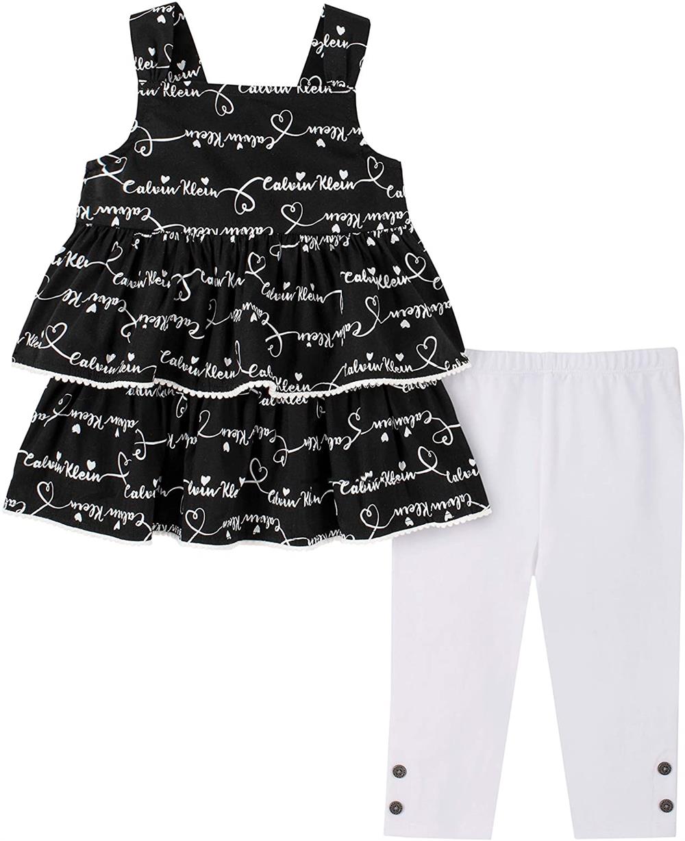 Calvin Klein Girls 2T-4T Tier Tunic Legging Set