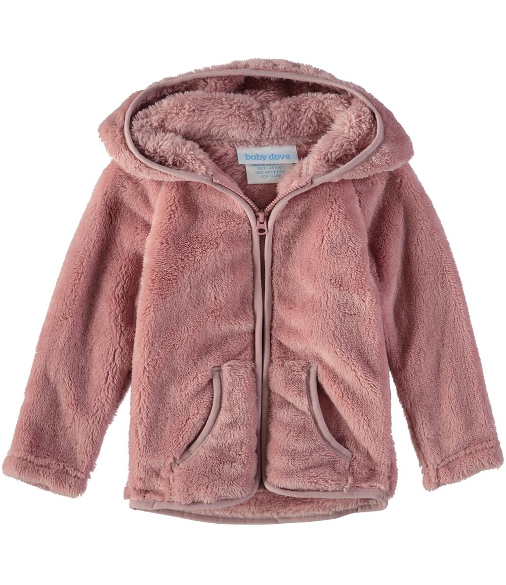 Baby Dove Unisex Baby 12-24 Months Hooded Plush Zip Front Jacket