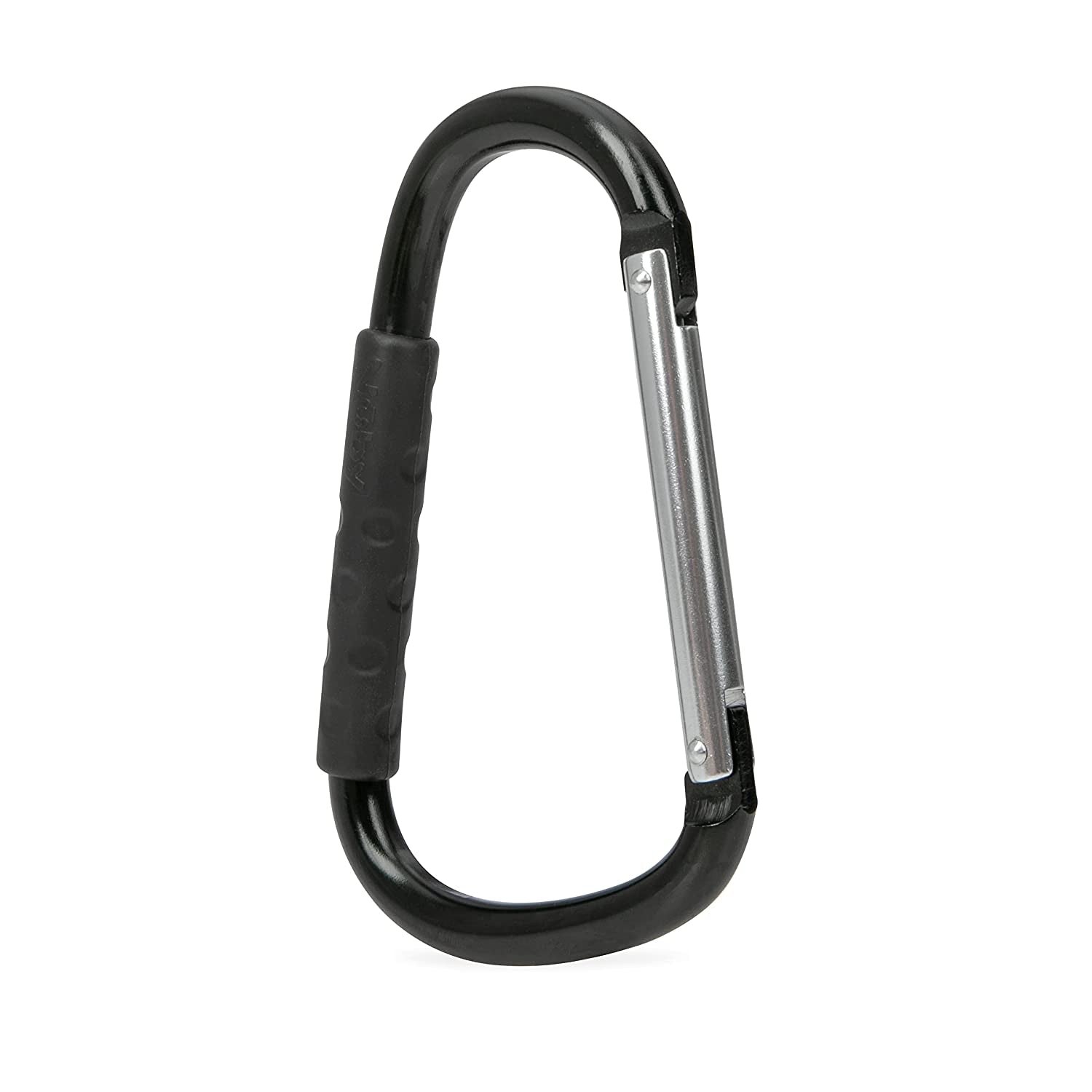 Nuby Large Handy Hook Carabiner Stroller Clip with Textured Soft Grip - Black