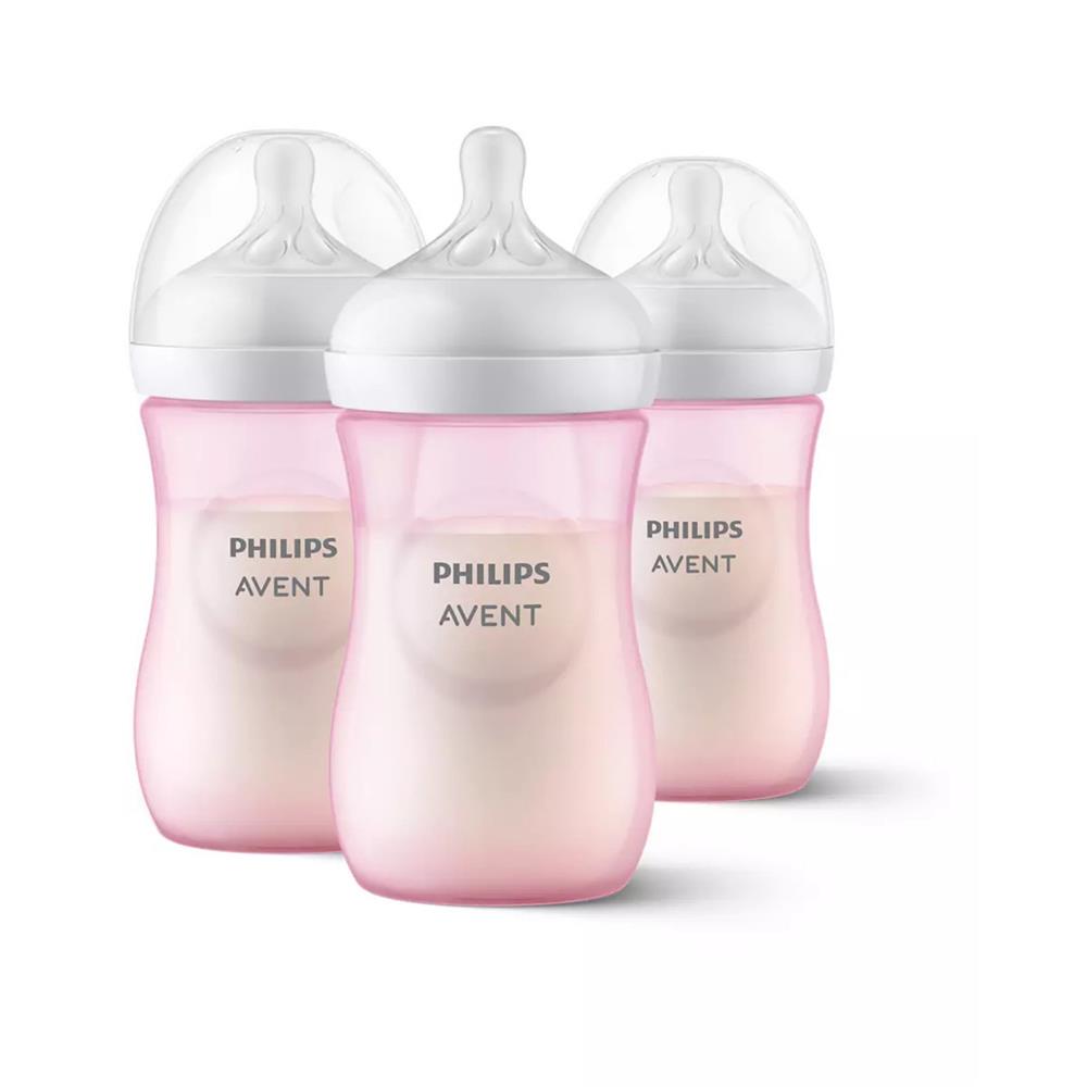 Philips Avent 3 Pack Natural Baby Bottle with Natural Response Nipple