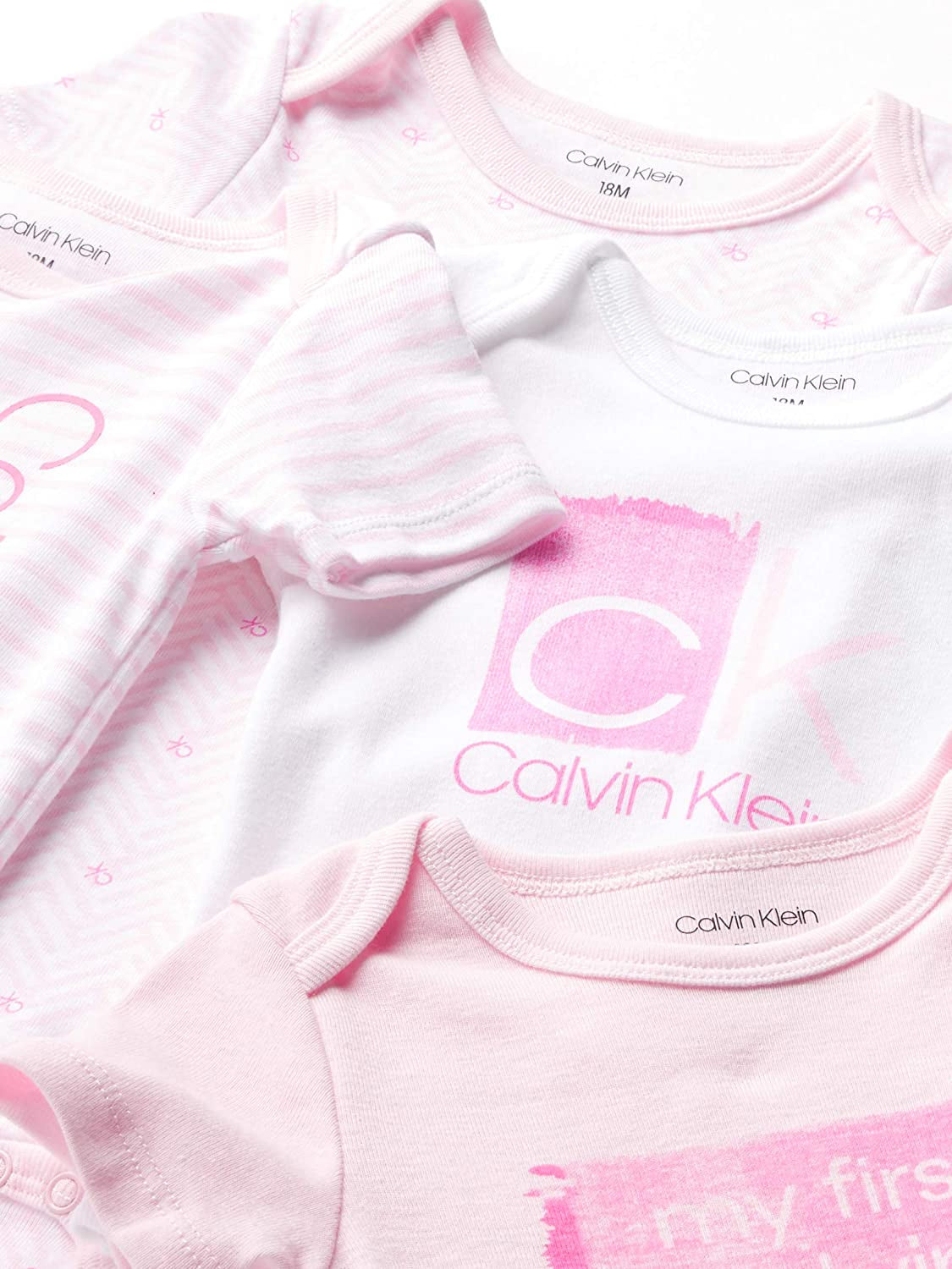 Calvin Klein Girls 0-9 Months 4-Pack Bodysuit