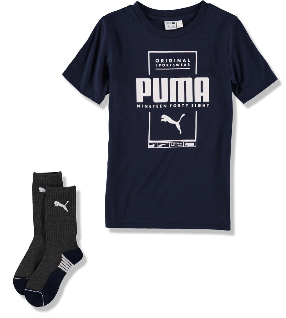 PUMA Boys 8-20 Graphic T-Shirt With Socks