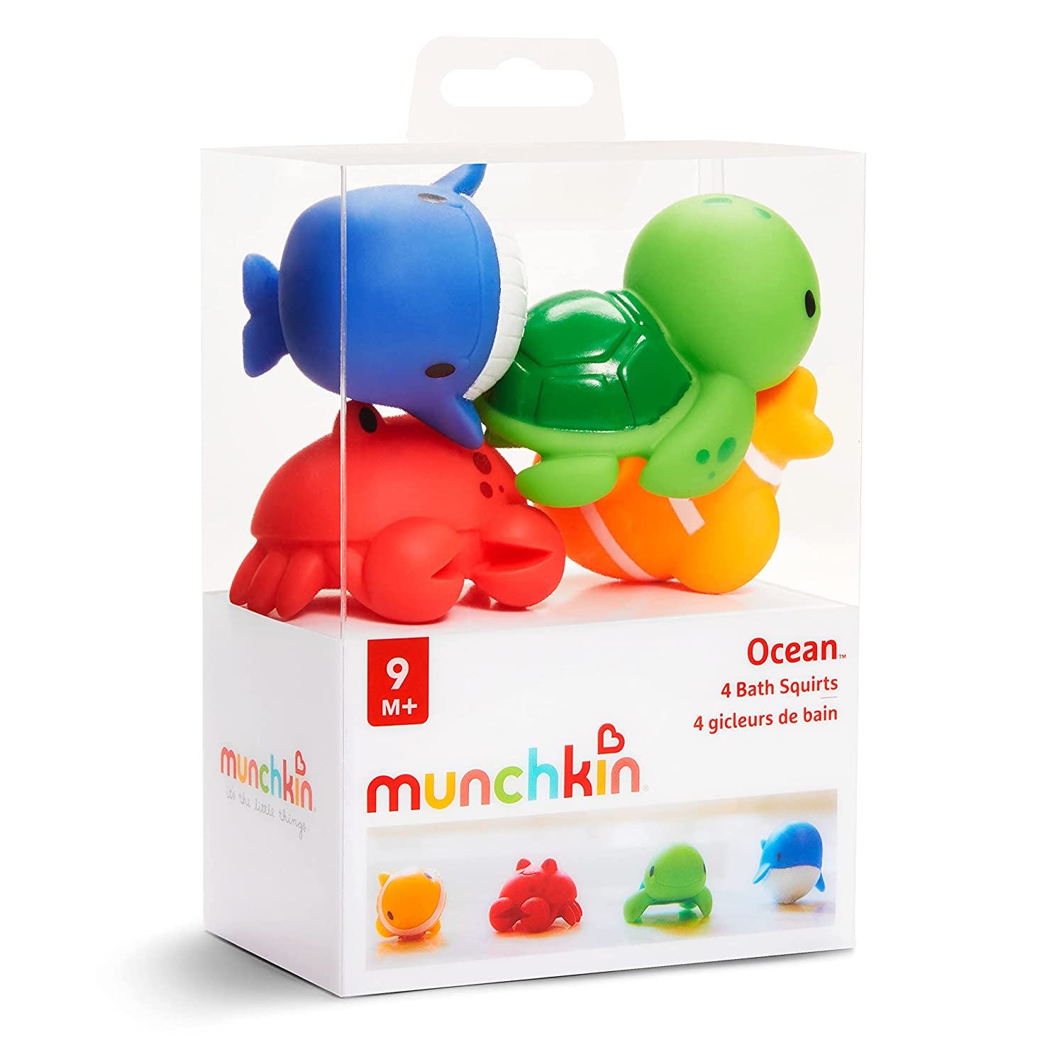 Munchkin Ocean Squirts Bath Toys, 4 Pack, Ocean Buddies