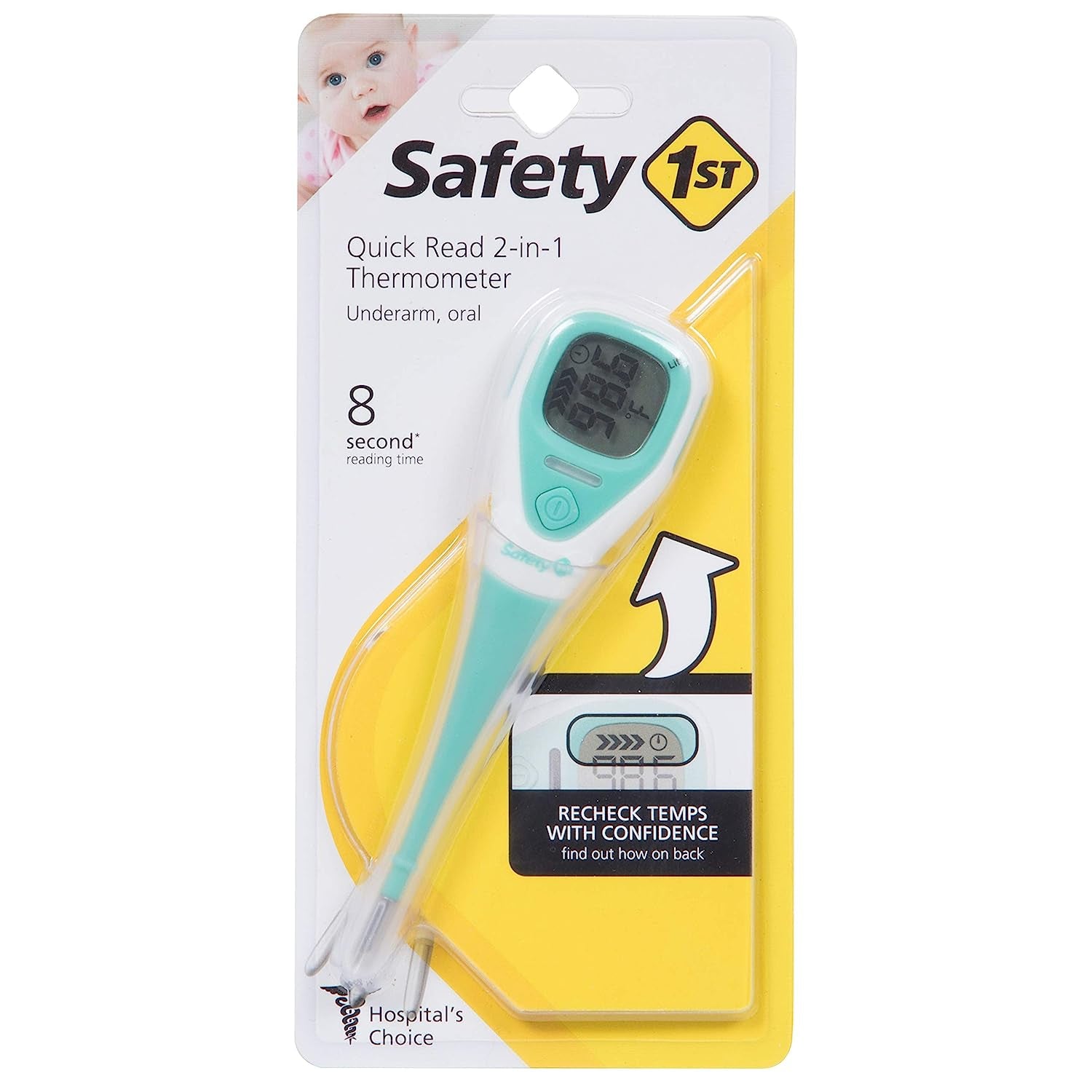 Safety 1st Quick Read 2-In-1 Thermometer, One Size, Blue