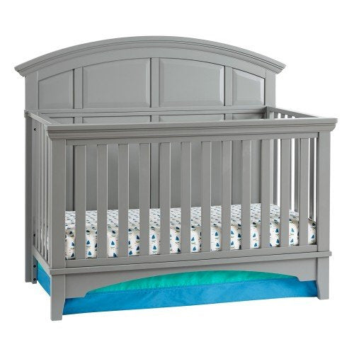 Kolcraft 4-in-1, Easy-to-Assemble, Brooklyn Convertible Crib, Nursery Gray