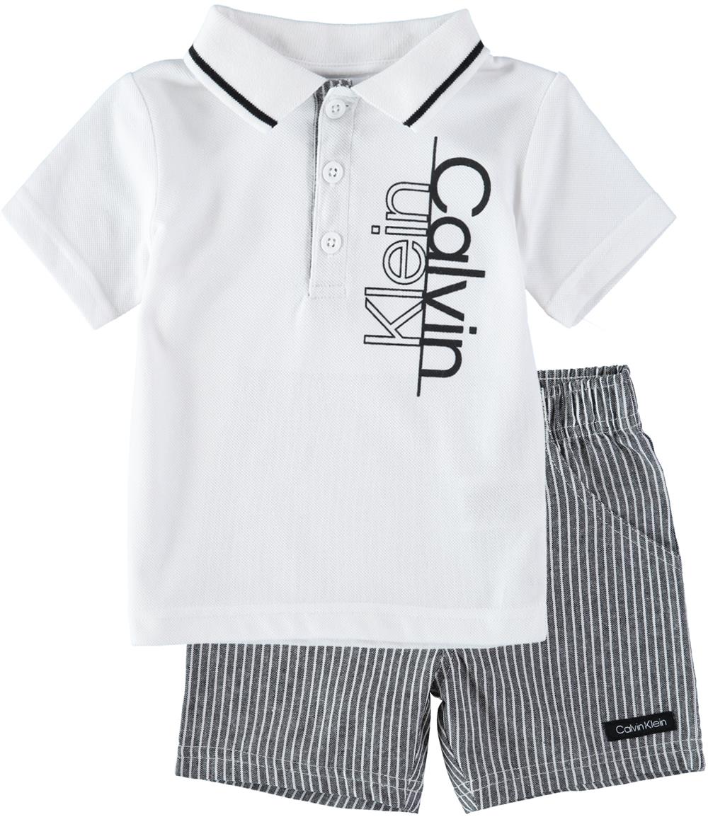 Calvin Klein Boys 12-24 Months 2-Piece Polo Short Set