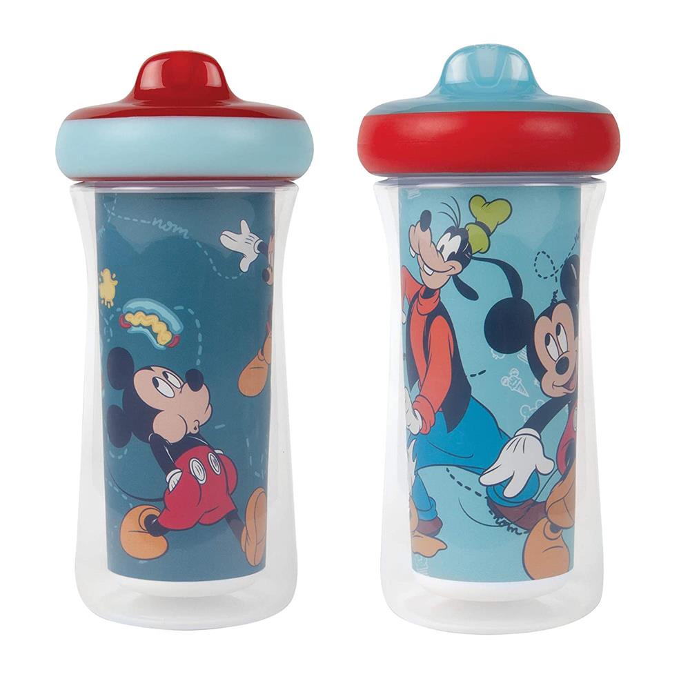 The First Years Disney Mickey Mouse Insulated Sippy Cups, 9 Ounces (Pack of 2)